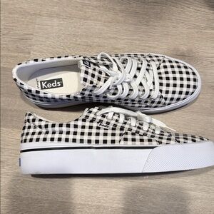 Keds Gingham Black and White Sneakers